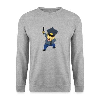 Tamponnant policier dab cadeau drôle drôle - Sweat-shirt Unisexe - gris chiné - Devant - Alina (178cm) & Michal (187cm)