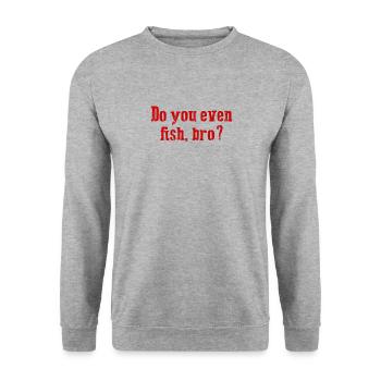 Funny Fishing - Sweat-shirt Unisexe - gris chiné - Devant - Alina (178cm) & Michal (187cm)