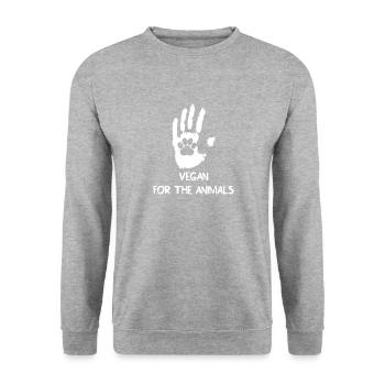 Vegan - Animal Welfare - Gift - Nature - Unisex Sweatshirt - salt & pepper - Front - Alina (178cm) & Michal (187cm)