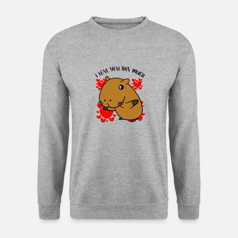 Capybara I Love You This Much Valentine's Day Gift - Unisex Sweatshirt - salt & pepper