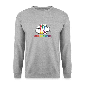 Gay - Proud - Gay - Gay Pride - Gift - Unisex Sweatshirt - salt & pepper - Front - Alina (178cm) & Michal (187cm)