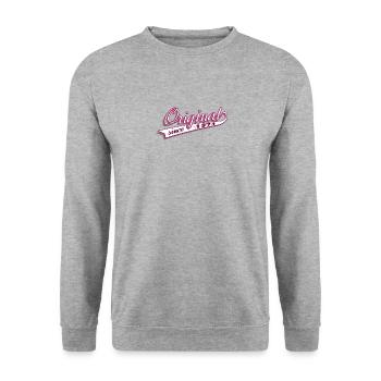 Original since 1971 Gift, Gift Idea, Gift - Unisex Sweatshirt - salt & pepper - Front - Alina (178cm) & Michal (187cm)