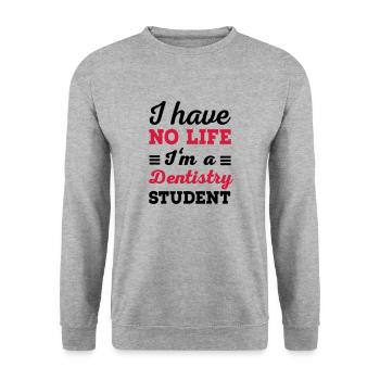 dentist - Unisex Sweatshirt - salt & pepper - Front - Alina (178cm) & Michal (187cm)
