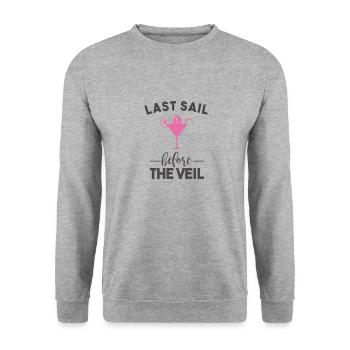 Bachelorette Party Shirt Voile dernière avant le voile - Sweat-shirt Unisexe - gris chiné - Devant - Alina (178cm) & Michal (187cm)