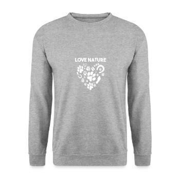 Amoureuse de la nature - Sweat-shirt Unisexe - gris chiné - Devant - Alina (178cm) & Michal (187cm)