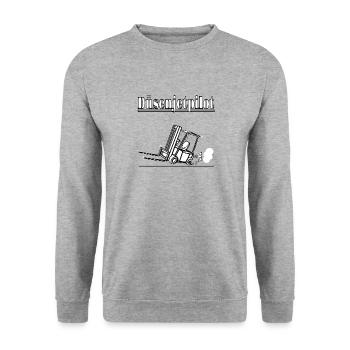 Düsenjetpilot - Unisex Pullover - Weißgrau meliert - Vorne - Alina (178cm) & Michal (187cm)