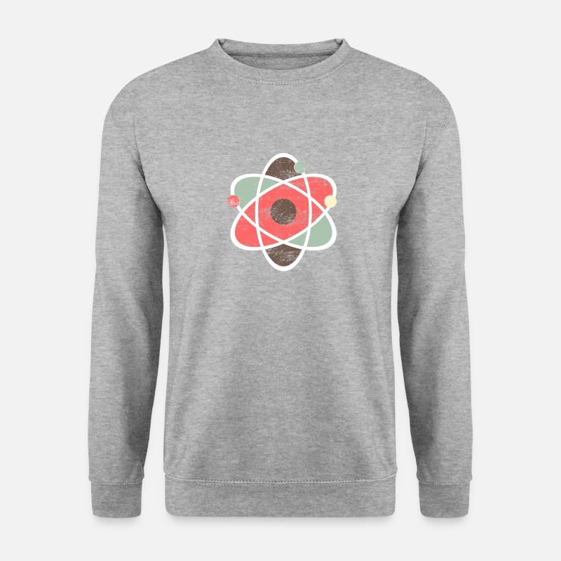 Atom Symbol Chemie Wissenschaft - Unisex Pullover - Weißgrau meliert