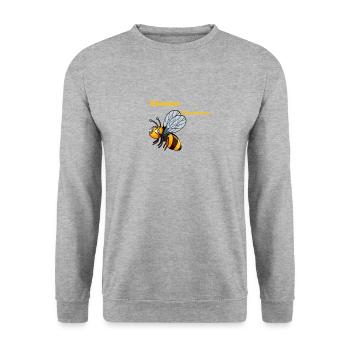 Bienen Flüsterer - Unisex Pullover - Weißgrau meliert - Vorne - Alina (178cm) & Michal (187cm)