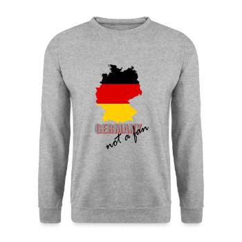 Anti Germany Demo Protest - Unisex Sweatshirt - salt & pepper - Front - Alina (178cm) & Michal (187cm)