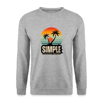 Coucher de soleil 4 - Sweat-shirt Unisexe - gris chiné - Devant - Alina (178cm) & Michal (187cm)