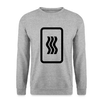 Zener Card | 3 Vertical Wavy Lines - Unisex Sweatshirt - salt & pepper - Front - Alina (178cm) & Michal (187cm)