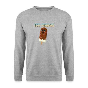 Eis am Stiel - Unisex Pullover - Weißgrau meliert - Vorne - Alina (178cm) & Michal (187cm)