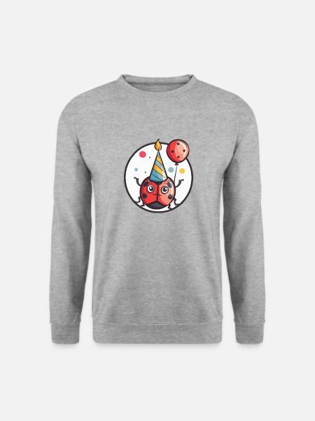 Marienkäfer Geburtstag Baby - Unisex Pullover - Weißgrau meliert