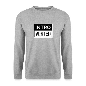 Introverti - Sweat-shirt Unisexe - gris chiné - Devant - Alina (178cm) & Michal (187cm)