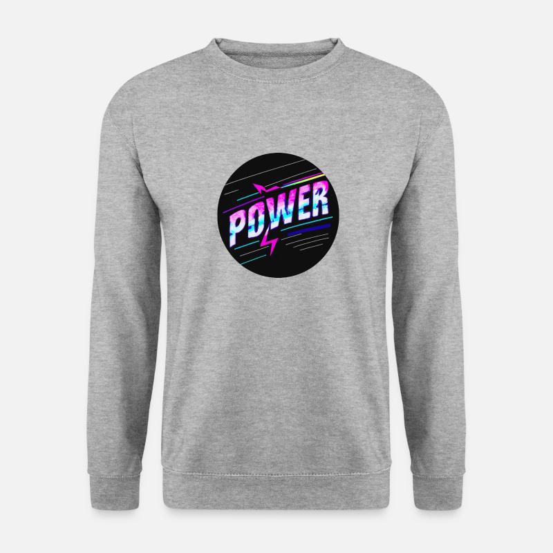 Power - Unisex Pullover - Weißgrau meliert