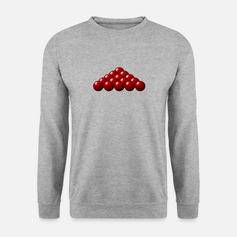 Billiardkugeln - Unisex Pullover - Weißgrau meliert