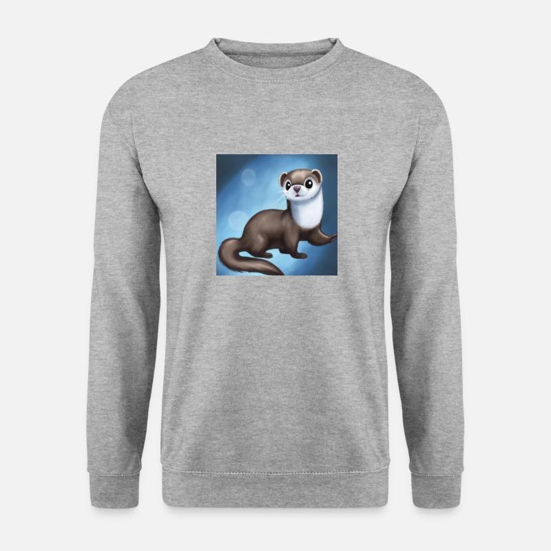 Der kleine Feenotter - Unisex Pullover - Weißgrau meliert