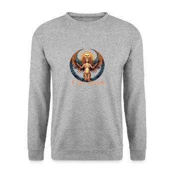 The Sun Fairy by FairyBreizh - Unisex Sweatshirt - salt & pepper - Front - Alina (178cm) & Michal (187cm)