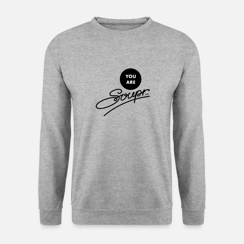 Du bist Soupr - Unisex Pullover - Weißgrau meliert