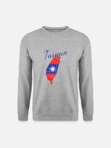 Taiwan - Unisex Pullover - Weißgrau meliert