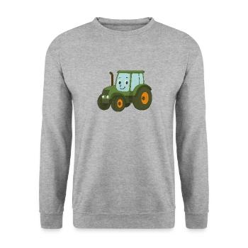Tracteur - Sweat-shirt Unisexe - gris chiné - Devant - Alina (178cm) & Michal (187cm)