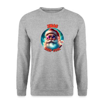 Noël au frais - Sweat-shirt Unisexe - gris chiné - Devant - Alina (178cm) & Michal (187cm)