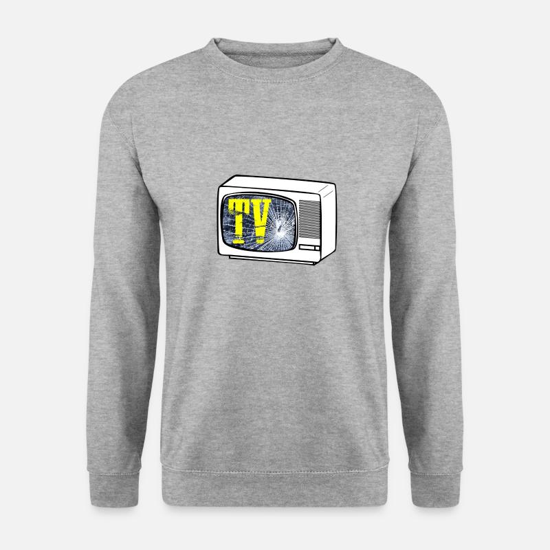 Stukke TV - Unisex Pullover - Weißgrau meliert