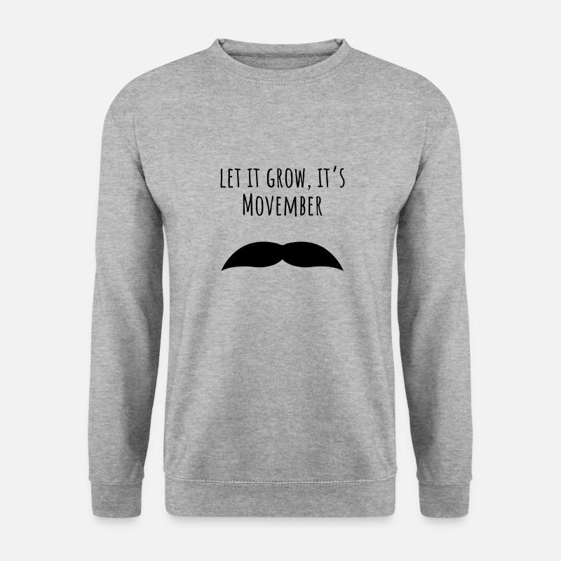 November Moustache - Unisex Pullover - Weißgrau meliert