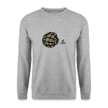 Grenade - Boom shirt Lenas - Sweat-shirt Unisexe - gris chiné - Devant - Alina (178cm) & Michal (187cm)