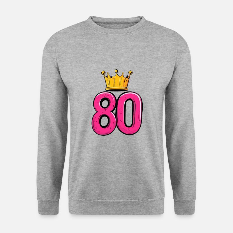 80 Number Crown - Unisex Sweatshirt - salt & pepper