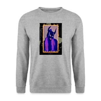 S.A.T.A.N.I.T.S.Y.O.U! - Unisex Pullover - Weißgrau meliert - Vorne - Alina (178cm) & Michal (187cm)