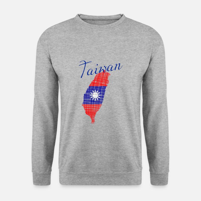 Taiwan - Unisex Pullover - Weißgrau meliert