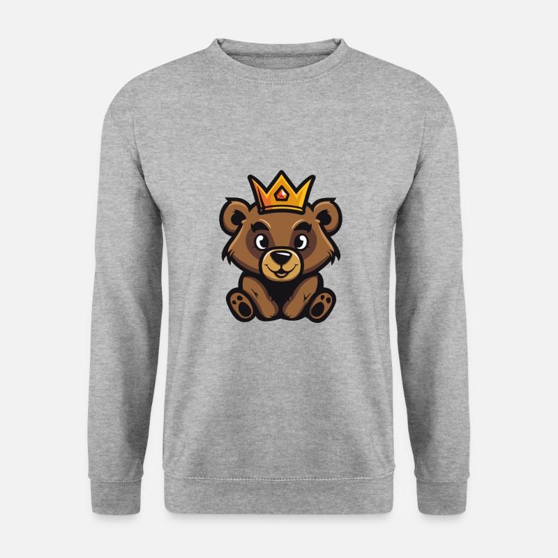 Bear Comic Crown - Unisex Sweatshirt - salt & pepper