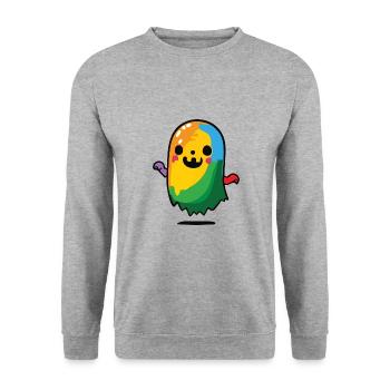 Fantôme mignon / Halloween - Sweat-shirt Unisexe - gris chiné - Devant - Alina (178cm) & Michal (187cm)