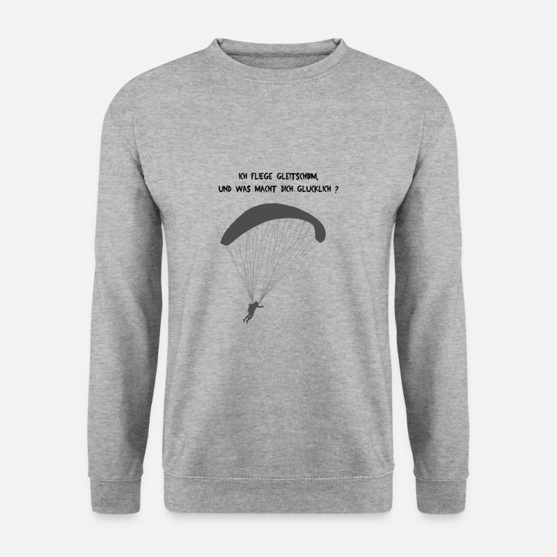 Gleitschirmfliegen - Unisex Pullover - Weißgrau meliert
