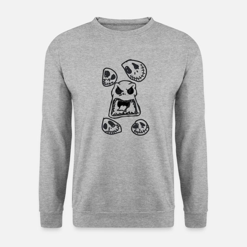 Monster, halloween, skellington,illustration - Unisex Sweatshirt - salt & pepper