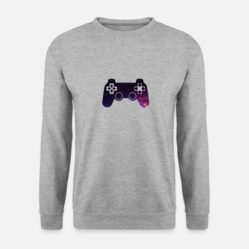 Controller Galaxy - Unisex Pullover - Weißgrau meliert