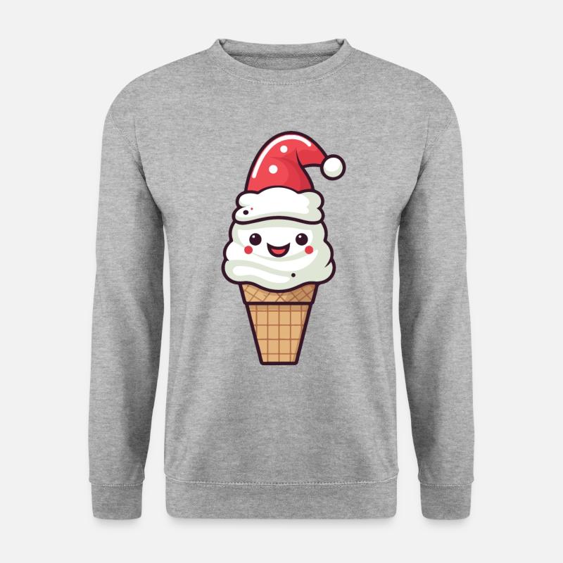 Eis Weihnachten Lecker - Unisex Pullover - Weißgrau meliert