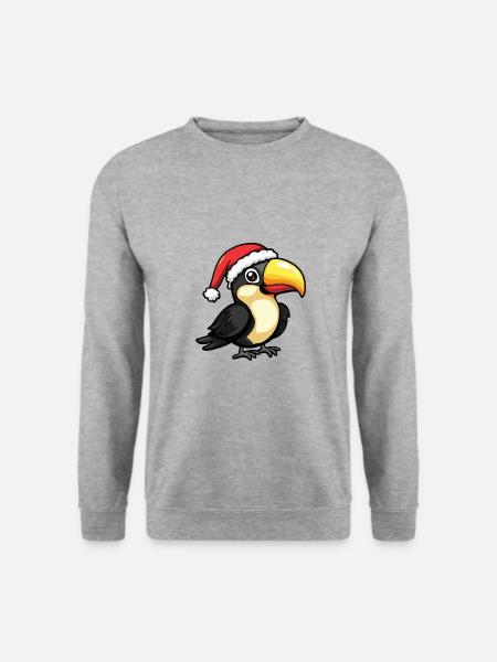Toucan oiseau Noël mignon - Sweat-shirt Unisexe - gris chiné