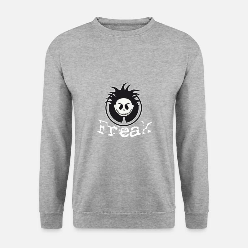 Freak Design Logo - Unisex Pullover - Weißgrau meliert
