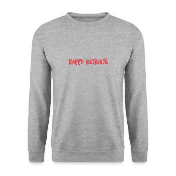 RETRAITE. RETRAITE. RETRAITEE. SENIOR. MAMIE. PAPY - Sweat-shirt Unisexe - gris chiné - Devant - Alina (178cm) & Michal (187cm)
