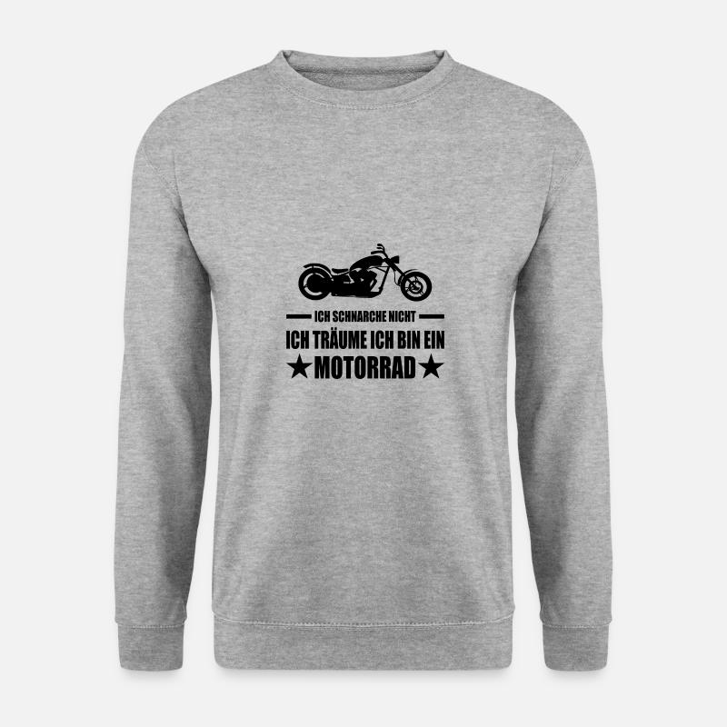 Motorrad - Unisex Pullover - Weißgrau meliert
