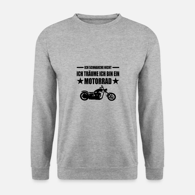 Motorrad - Unisex Pullover - Weißgrau meliert