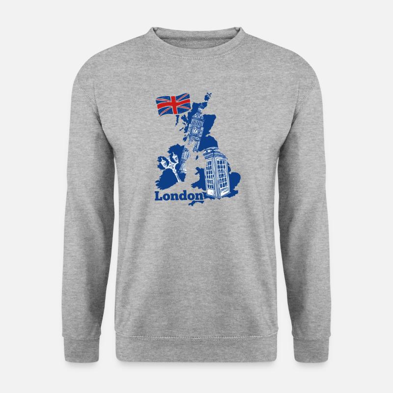 London Skyline Blue Map Tee - Unisex Sweatshirt - salt & pepper