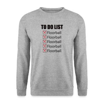 Floorball - Unisex Pullover - Weißgrau meliert - Vorne - Alina (178cm) & Michal (187cm)
