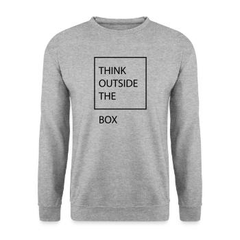 Think outside the box - Unisex Sweatshirt - salt & pepper - Front - Alina (178cm) & Michal (187cm)