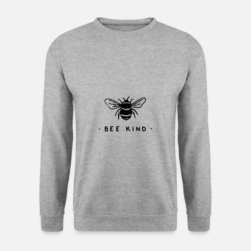 Bee Kind - Biene - Unisex Pullover - Weißgrau meliert