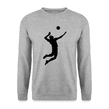 shirt Volleyball - Volleyball de plage T-shirt - Équipe - Sweat-shirt Unisexe - gris chiné - Devant - Alina (178cm) & Michal (187cm)