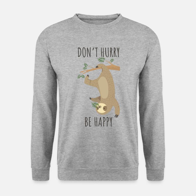 Faultier - Unisex Pullover - Weißgrau meliert