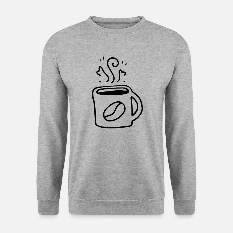 Kaffee Guten Morgen Coffee - Unisex Pullover - Weißgrau meliert